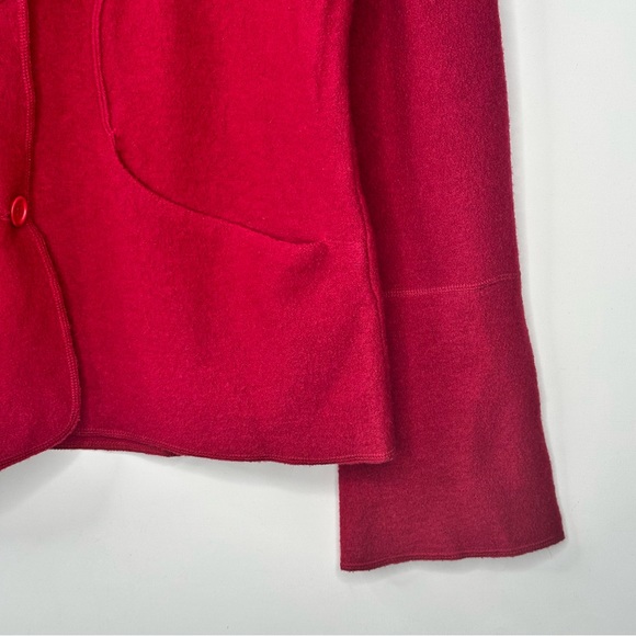 Kutenai Wool Jacket Button Up Collared Bell Sleeves - Picture 5 of 8